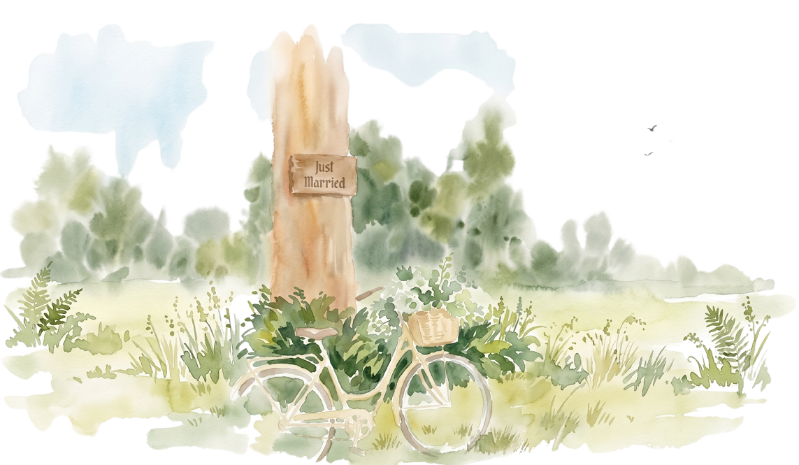 Watercolor bicycle illustration
